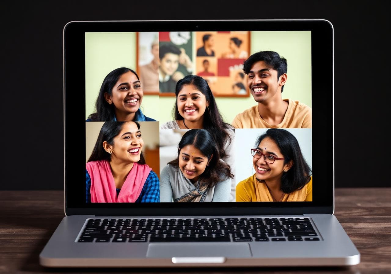 Small live interactive English class where every learner speaks